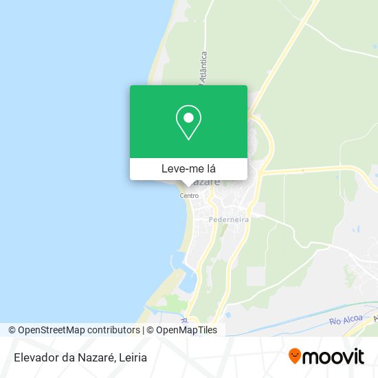 Elevador da Nazaré mapa