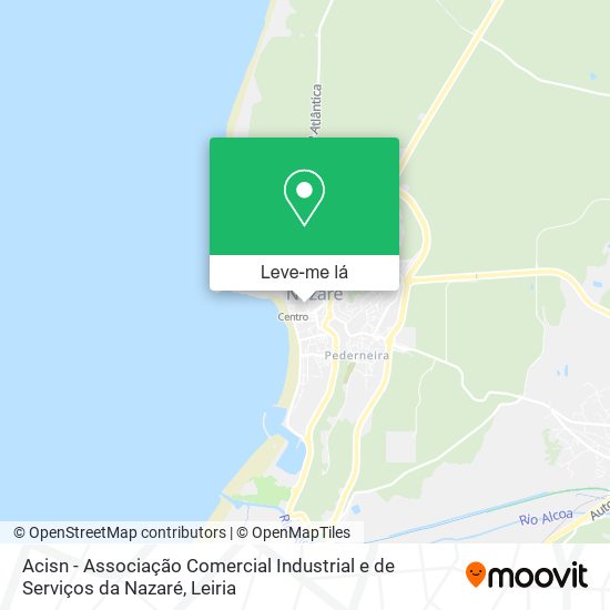 Acisn - Associação Comercial Industrial e de Serviços da Nazaré mapa