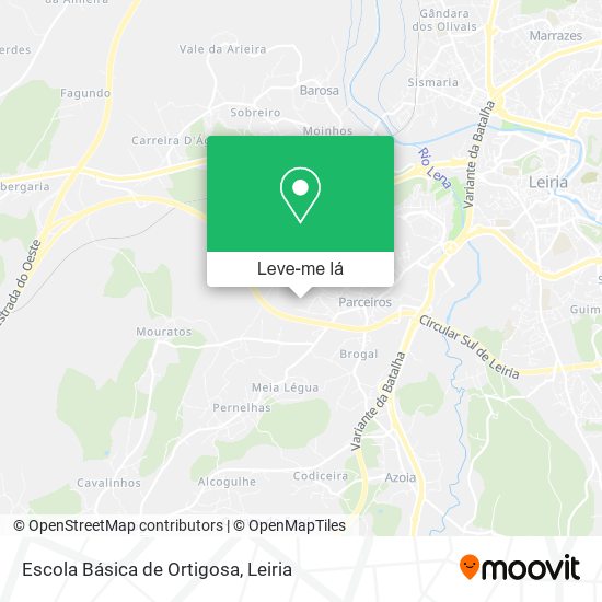 Escola Básica de Ortigosa mapa