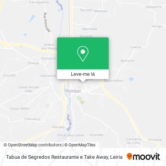 Tabua de Segredos Restaurante e Take Away mapa