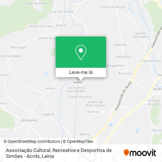 Associação Cultural, Recreativa e Desportiva de Simões - Acrds mapa