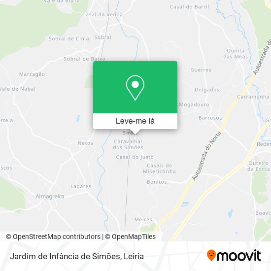 Jardim de Infância de Simões mapa