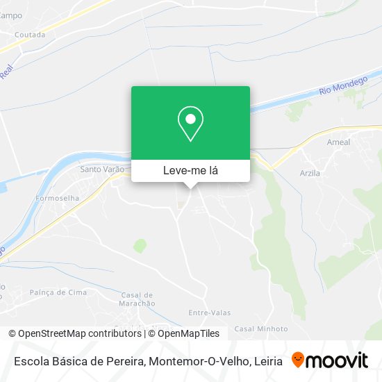 Escola Básica de Pereira, Montemor-O-Velho mapa