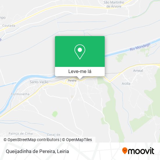Queijadinha de Pereira mapa