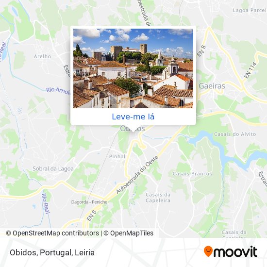 Obidos, Portugal mapa