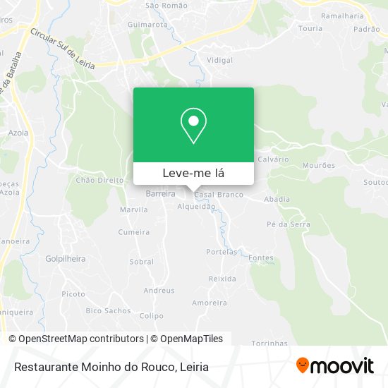 Restaurante Moinho do Rouco mapa