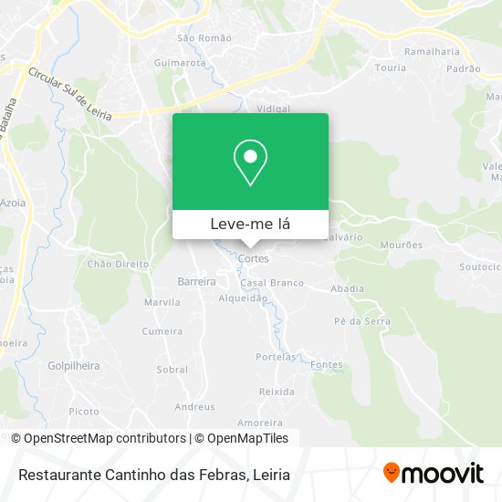 Restaurante Cantinho das Febras mapa