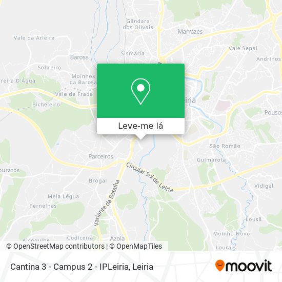 Cantina 3 - Campus 2 - IPLeiria mapa