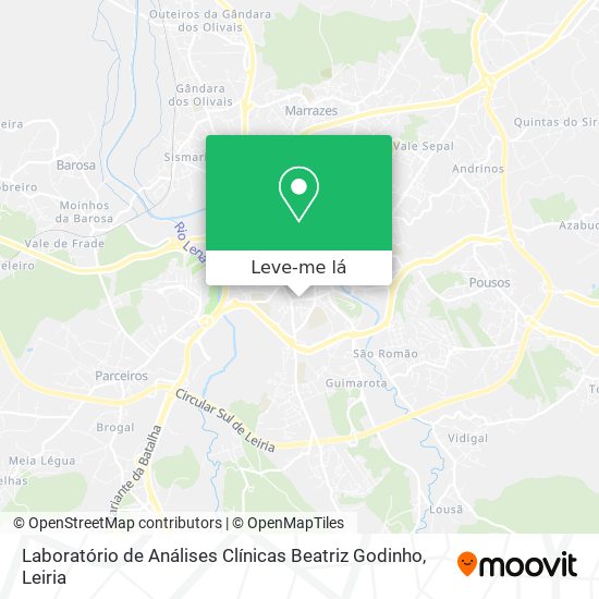 Laboratório de Análises Clínicas Beatriz Godinho mapa