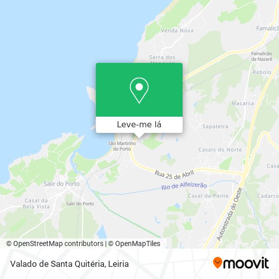 Valado de Santa Quitéria mapa