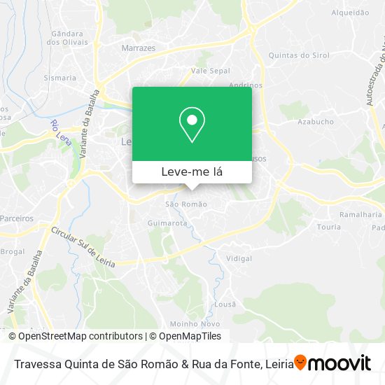 Travessa Quinta de São Romão & Rua da Fonte mapa