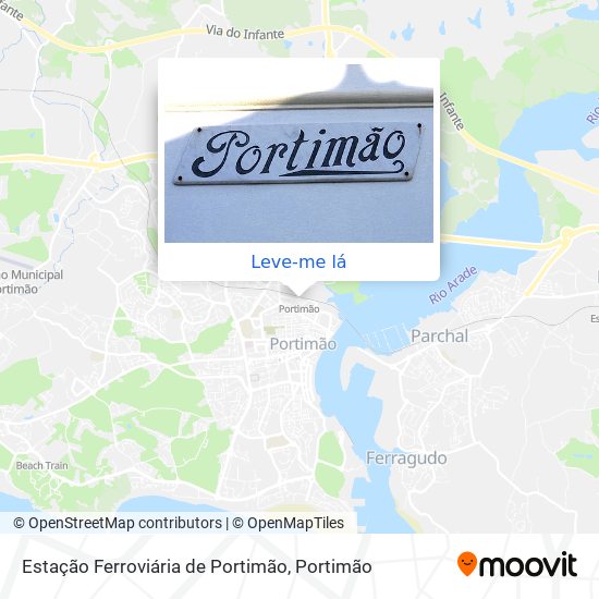 Estação Ferroviária de Portimão mapa