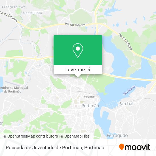Pousada de Juventude de Portimão mapa