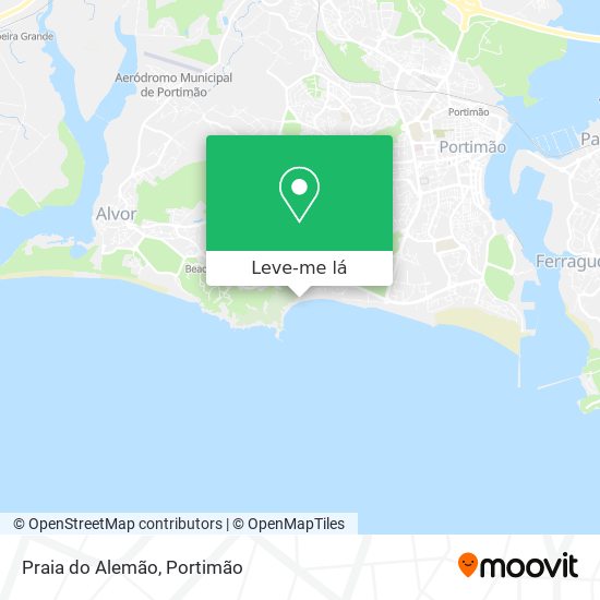 Praia do Alemão mapa