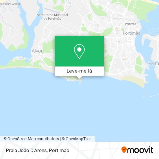 Praia João D'Arens mapa