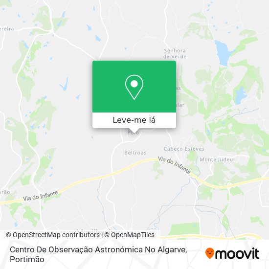Centro De Observação Astronómica No Algarve mapa