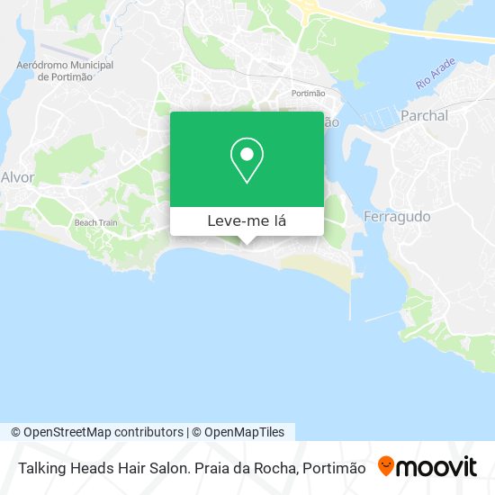 Talking Heads Hair Salon. Praia da Rocha mapa