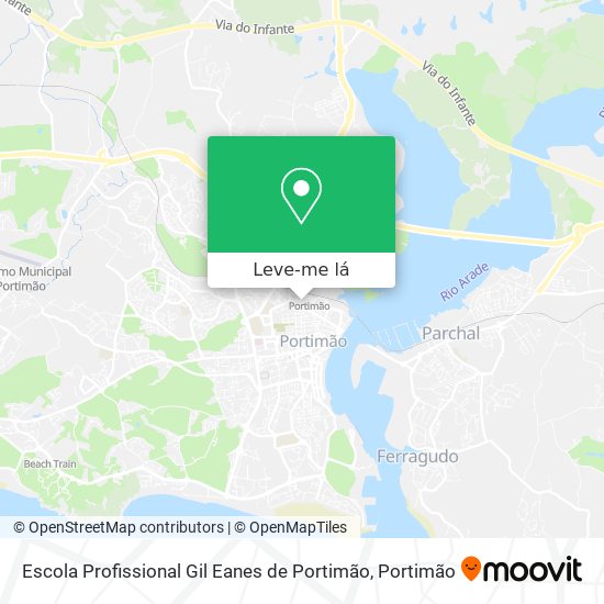 Escola Profissional Gil Eanes de Portimão mapa