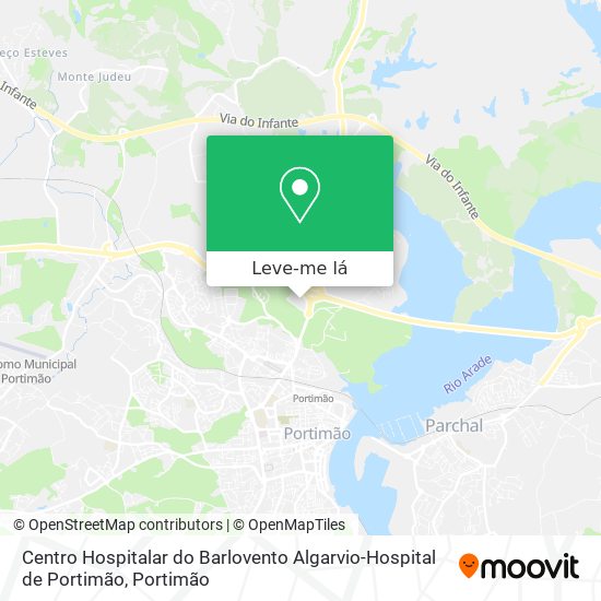 Centro Hospitalar do Barlovento Algarvio-Hospital de Portimão mapa