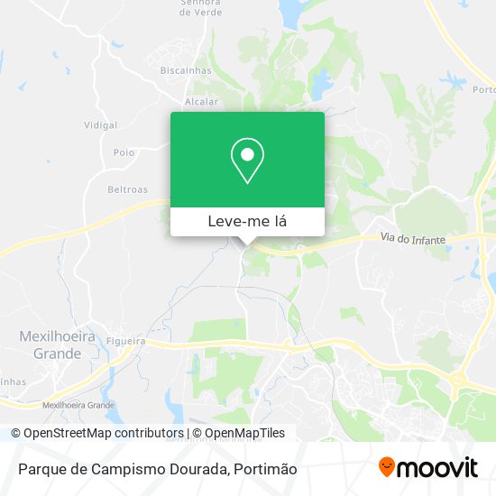 Parque de Campismo Dourada mapa