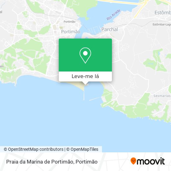 Praia da Marina de Portimão mapa