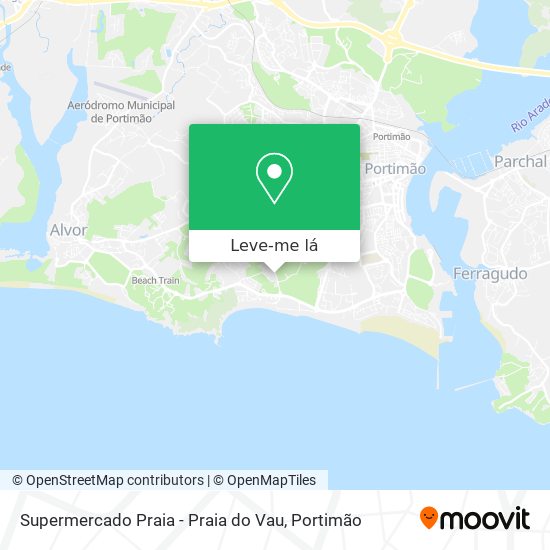 Supermercado Praia - Praia do Vau mapa