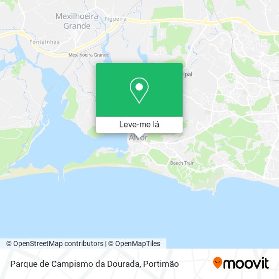 Parque de Campismo da Dourada mapa