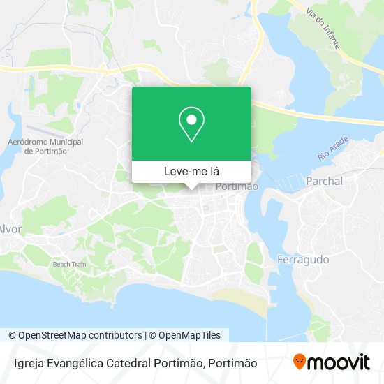 Igreja Evangélica Catedral Portimão mapa