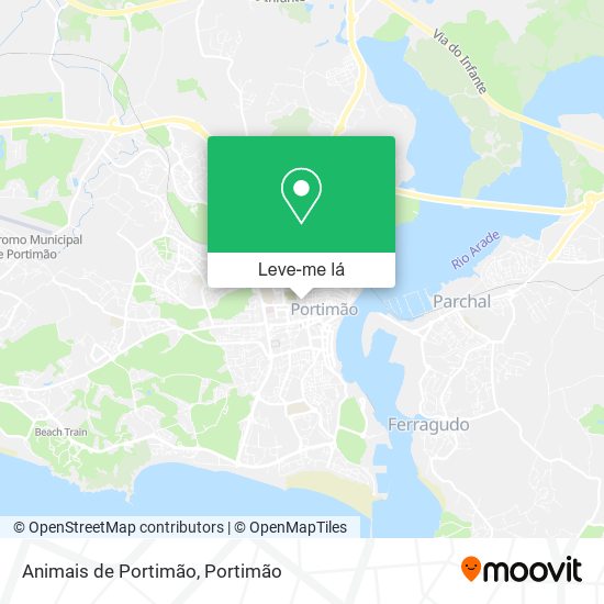 Animais de Portimão mapa