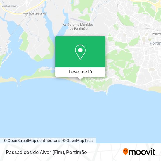 Passadiços de Alvor (Fim) mapa