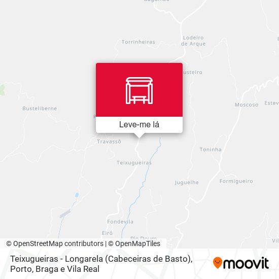 Teixugueiras - Longarela (Cabeceiras de Basto) mapa