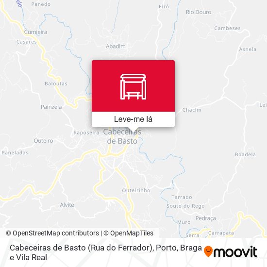 Cabeceiras de Basto (Rua do Ferrador) mapa