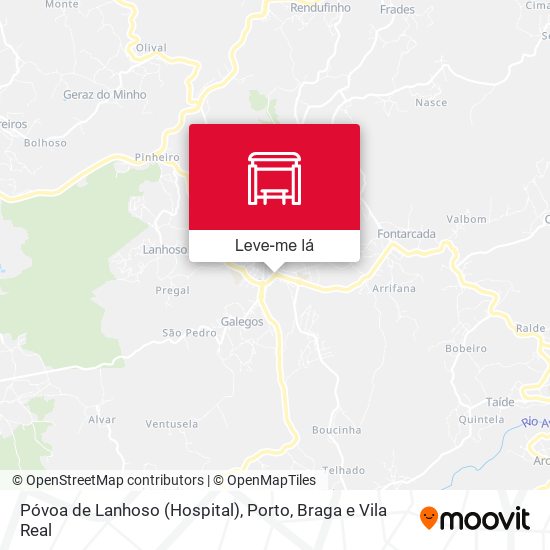 Póvoa de Lanhoso (Hospital) mapa