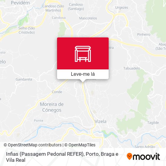 Infias (Passagem Pedonal REFER) mapa