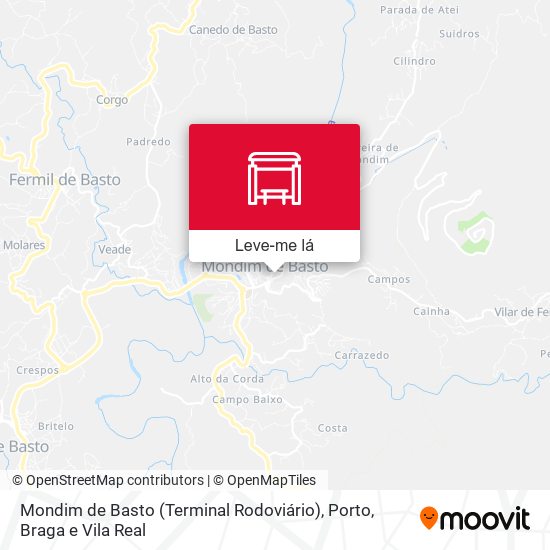 Mondim de Basto (Terminal Rodoviário) mapa