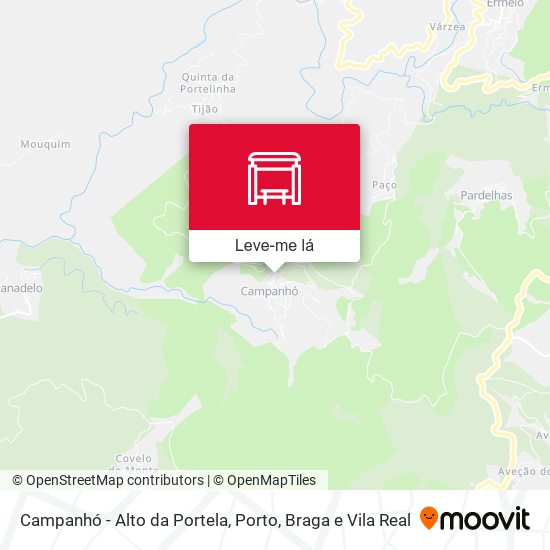 Campanhó - Alto da Portela mapa