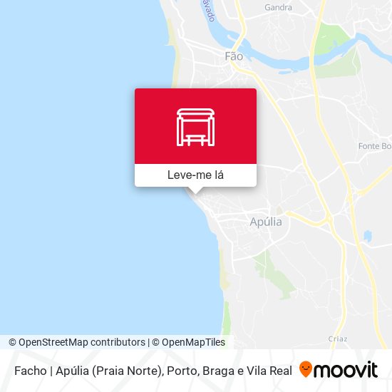 Facho | Apúlia (Praia Norte) mapa