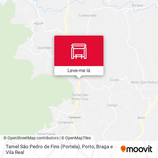 Tamel São Pedro de Fins (Portela) mapa