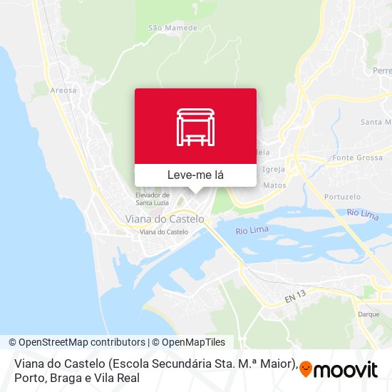 Viana do Castelo (Escola Secundária Sta. M.ª Maior) mapa