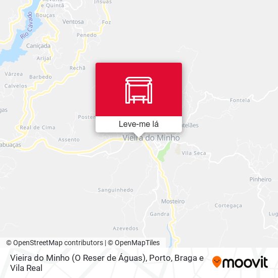 Vieira do Minho (O Reser de Águas) mapa