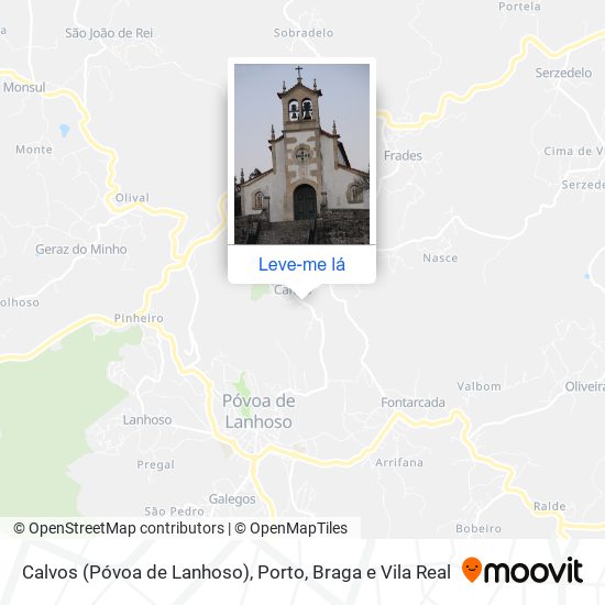 Calvos (Póvoa de Lanhoso) mapa