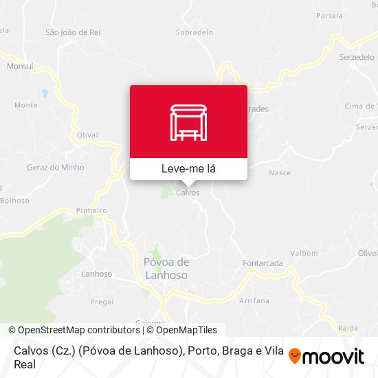 Calvos (Cz.) (Póvoa de Lanhoso) mapa