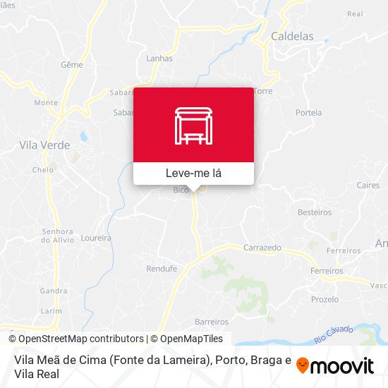 Vila Meã de Cima (Fonte da Lameira) mapa