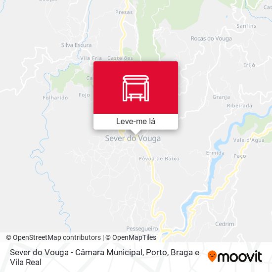 Sever do Vouga - Câmara Municipal mapa