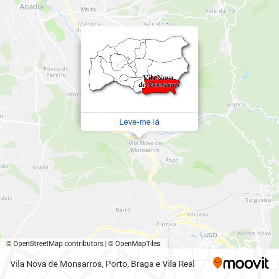 Vila Nova de Monsarros mapa