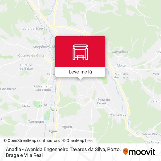 Anadia - Avenida Engenheiro Tavares da Silva mapa