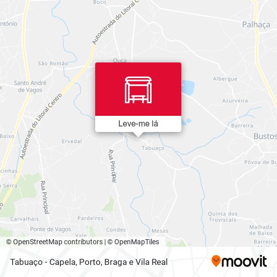 Tabuaço - Capela mapa