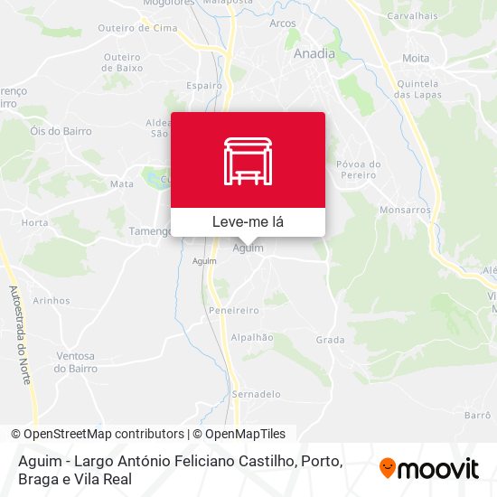 Aguim - Largo António Feliciano Castilho mapa