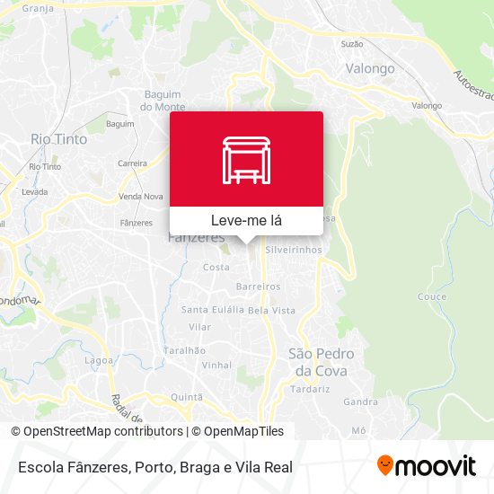 Escola Fânzeres mapa