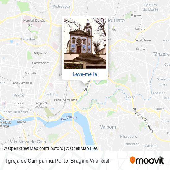 Igreja de Campanhã mapa